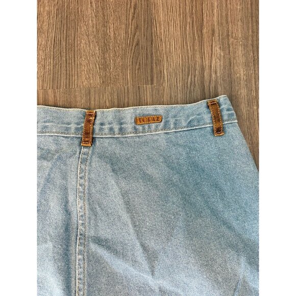 Vintage Topaz 1980s Women’s High Waist Mom Jeans Capris Long Denim Shorts - Picture 4 of 9